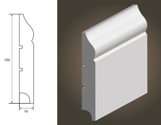 MDF skirting board - atena 100