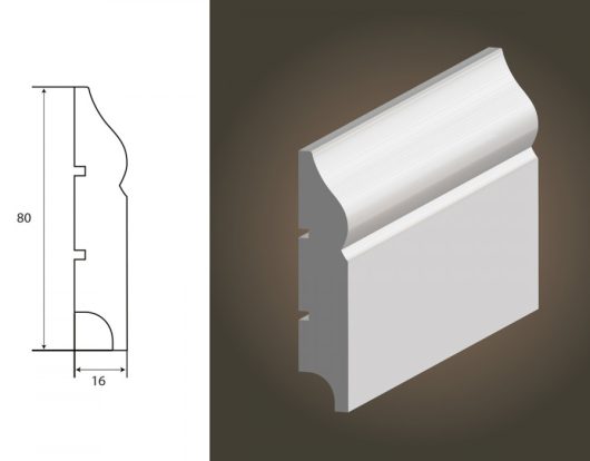 MDF skirting board - atena 80