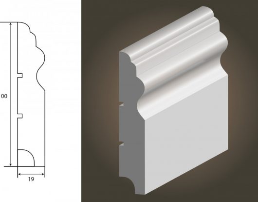 MDF skirting board - luwr 100