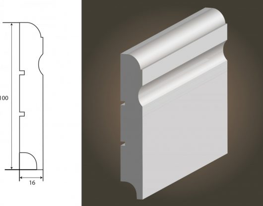 MDF skirting board - odessa 100