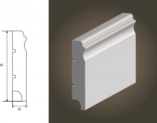 MDF skirting board - odessa 80