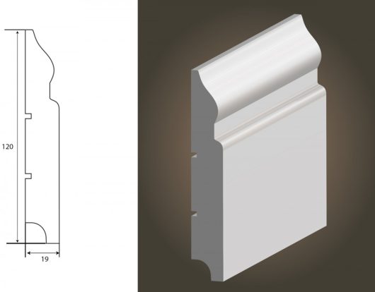 MDF skirting board - olimp 120