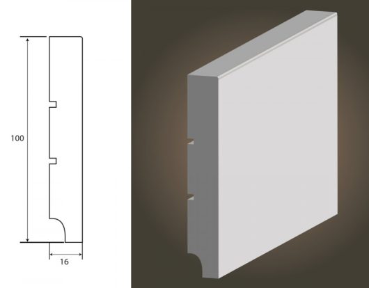 MDF skirting board - standard 100