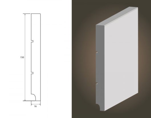 MDF skirting board - standard 150