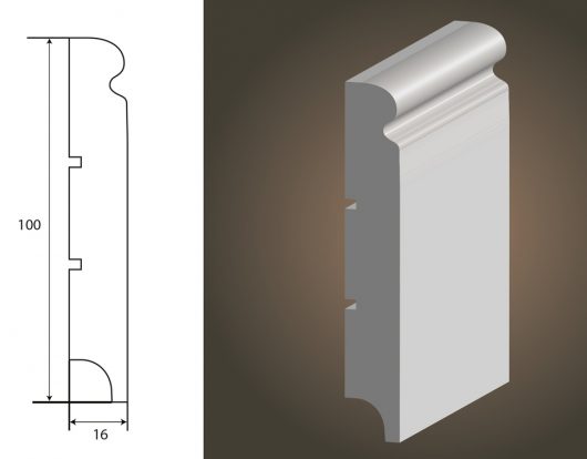 MDF skirting board - talia 100