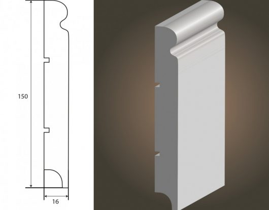 MDF skirting board - talia 150