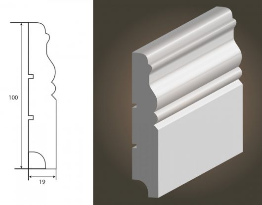 MDF skirting board - wersal 100