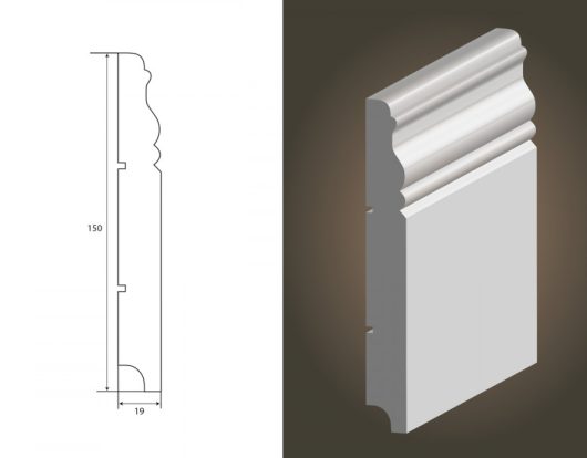 MDF skirting board - wersal 150